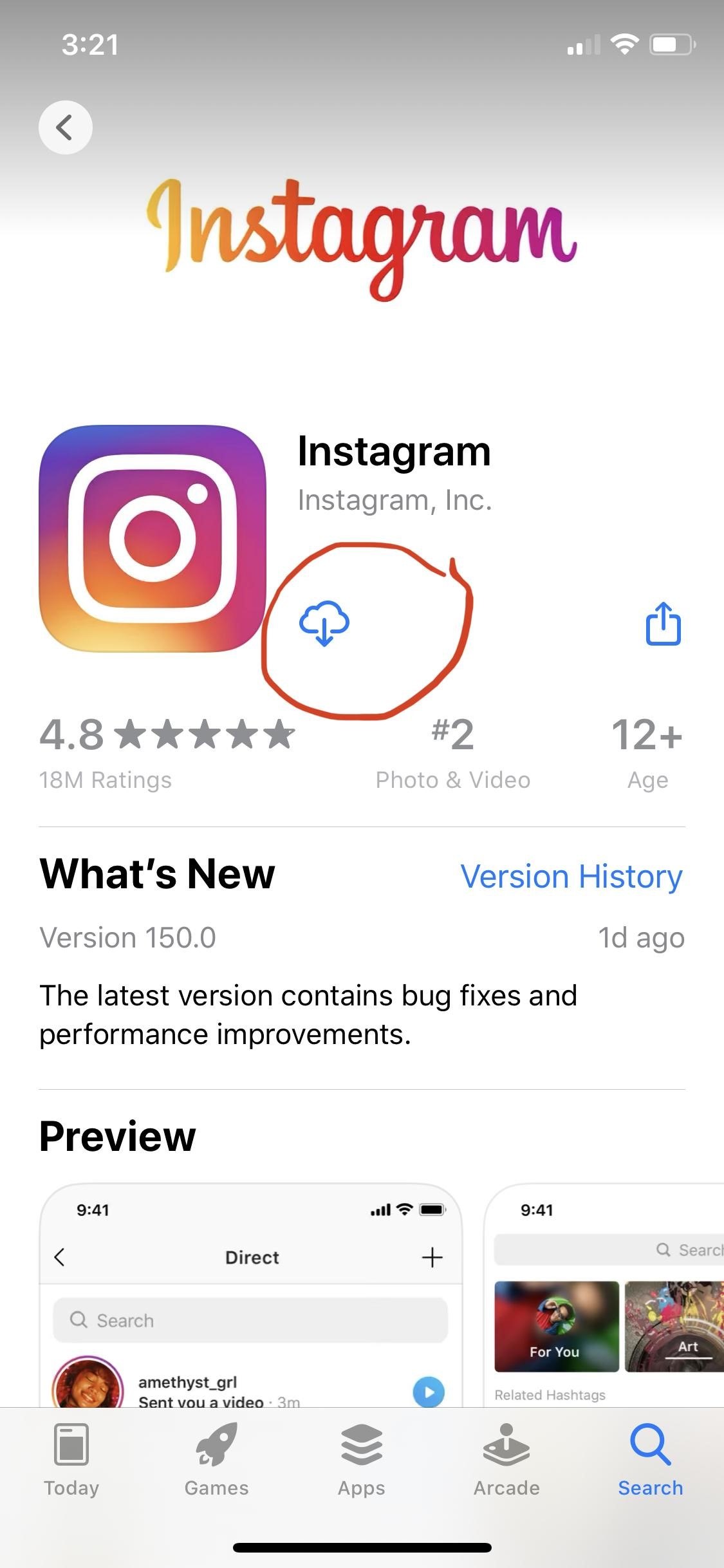 Instagram installation