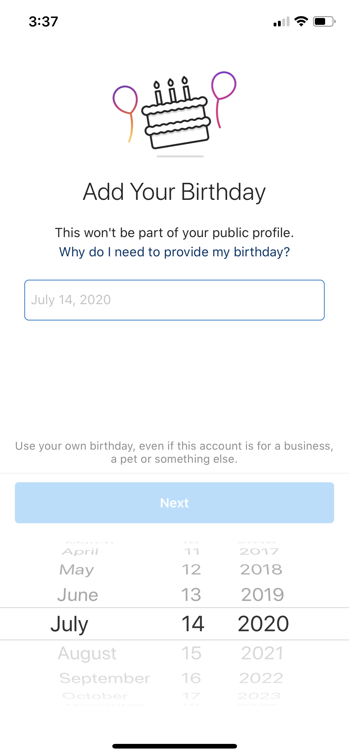 Add Your Birthday